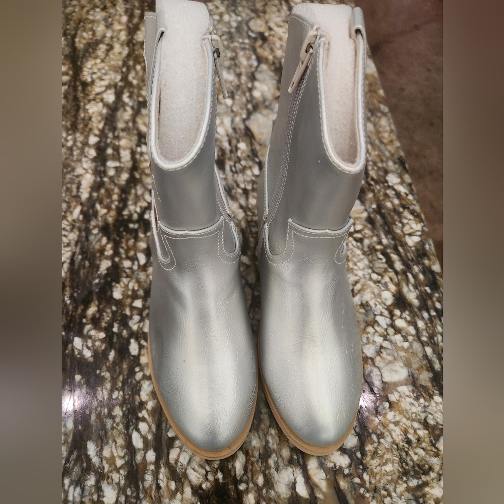 Silver Kids Boots